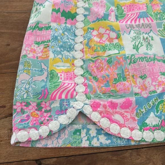 Lily Pulitzer Colorful Scalloped Skort Size 0 EUC! - Picture 2 of 8